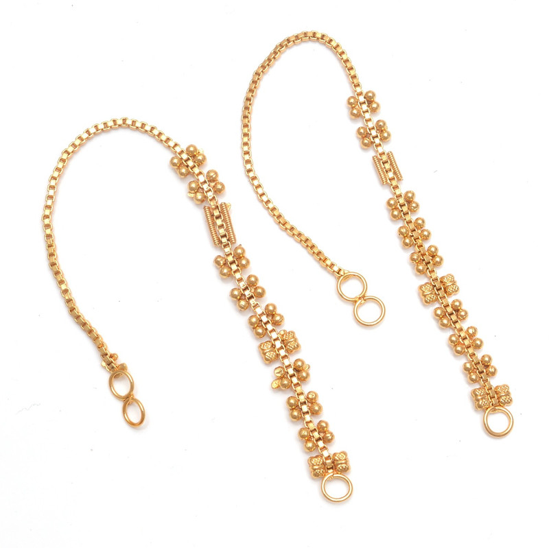 mohit jewellers Real look gold plated earchain Brass Ear Thread