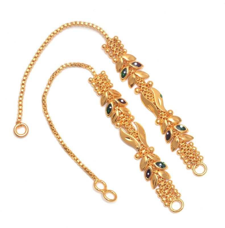 mohit jewellers Real look gold plated earchain Brass Ear Thread