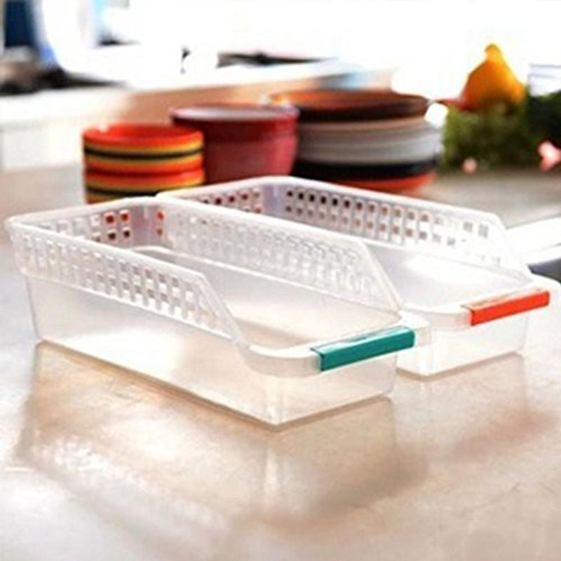 Saiyam Feidge tray long, Space Saver basket for fridge multi color (set of 2) Fridge Door Shelf