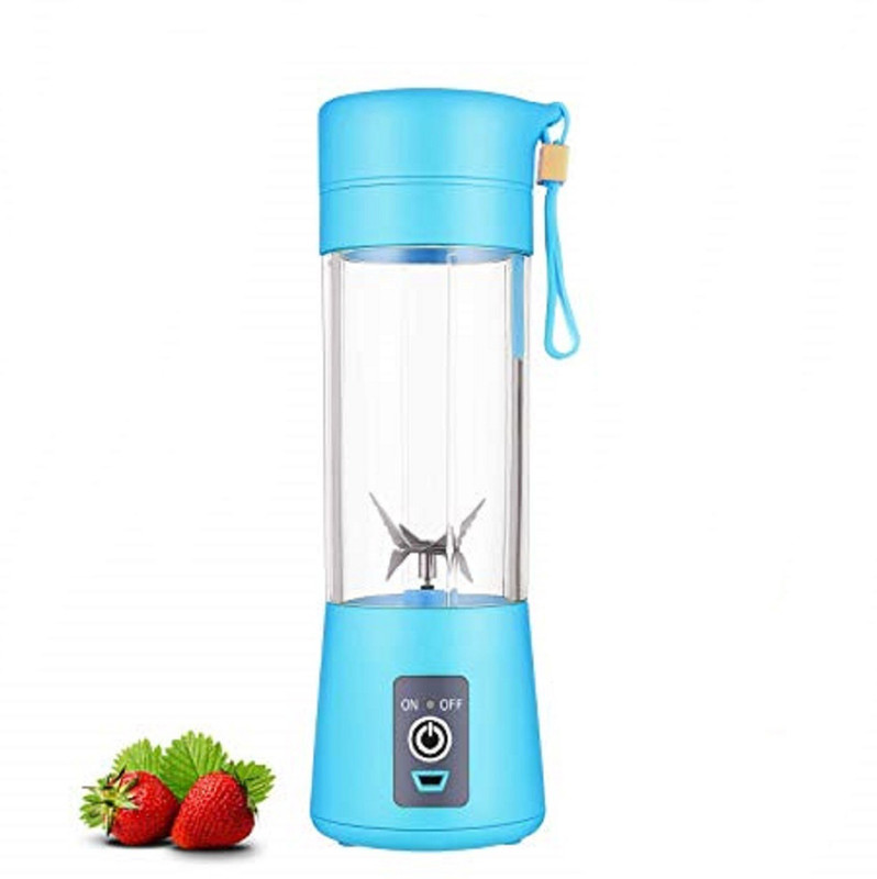 Triangle Ant Portable Personal Size USB Electric Rechargeable Mixer, Blender, Water Bottle ™ Portable Blender -Home Smoothie Blender-Six Blades in 3D, Mini Personal 500 Juicer Mixer Grinder(Blue, 1 Jar)