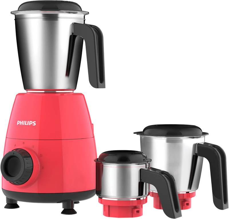 Philips Daily Collection HL7505/02 500 W Mixer Grinder(Red, Black, 3 Jars)