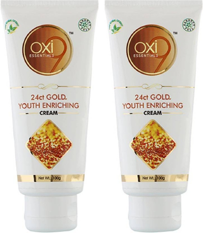 oxi9 24ct Gold Youth Enriching Cream ( PACK OF 2 ( 200 GM )(100 g)