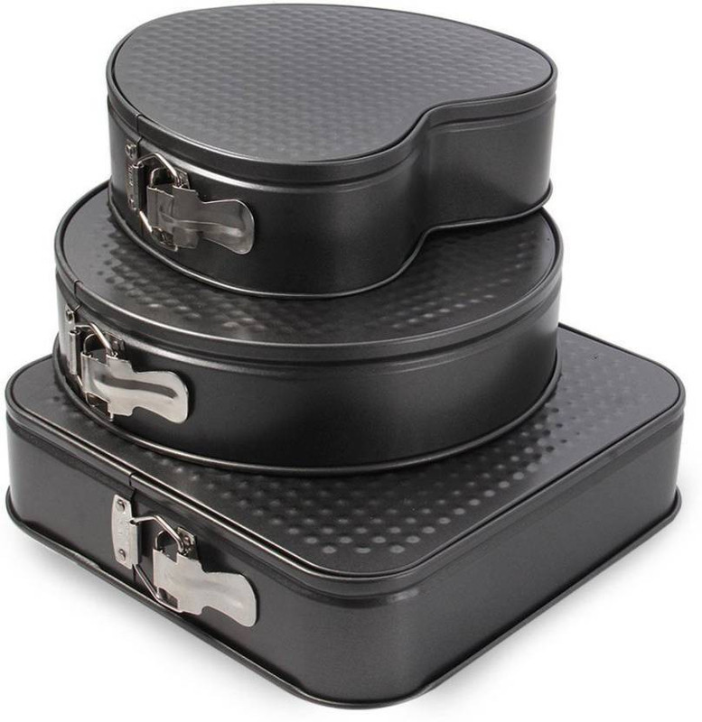 FWQPRA 3 pcs Round,Heart & Square Shaped Full Cake Maker Cake Maker