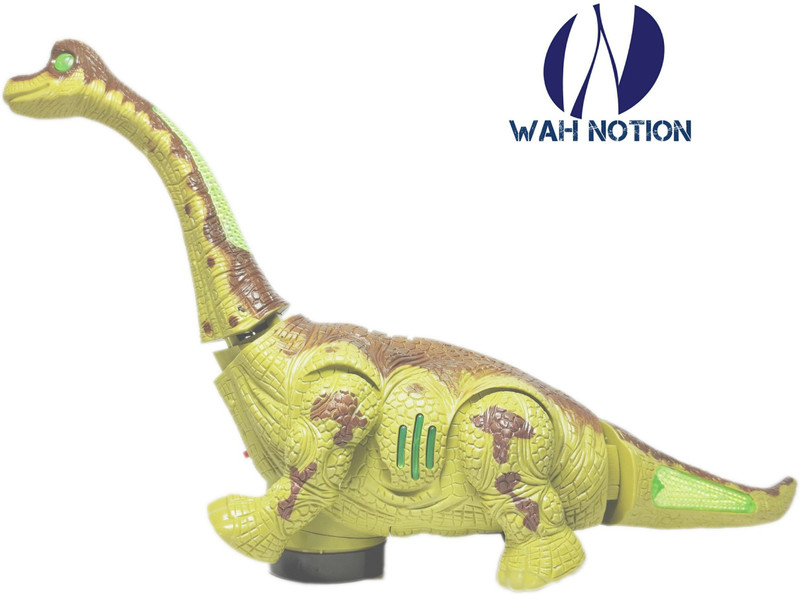wah notion Kid's Battery Operated Walking, Moving Dinosaur Toy with Dinosaur-Sounds.(Green)