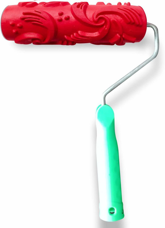 decornow DNROLLER28 Decor now Imported Pattern Rubber Paint Roller with Handle (7 inch, Multicolor) Paint Roller(Pack of 1)