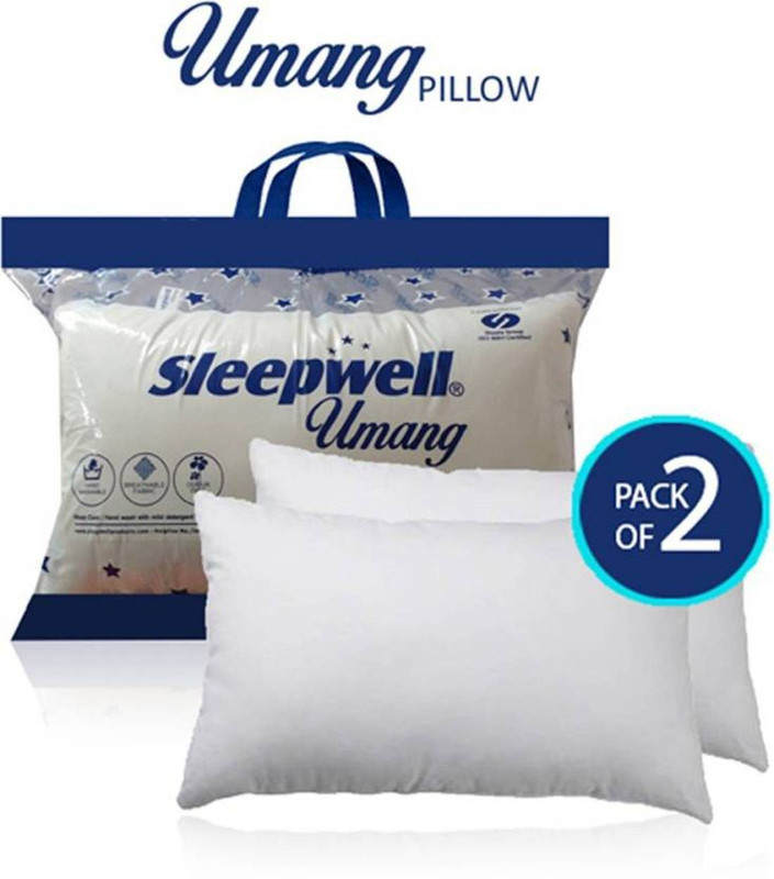sleepwell Simple Bed/Sleeping Pillow Pack of 2(White)