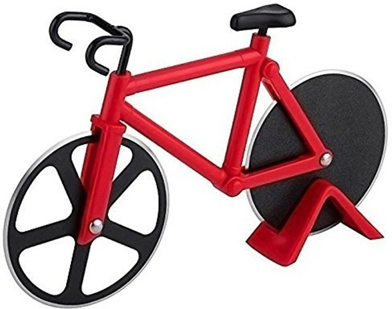 mjshopee Unique cycle Shape Pizza Cutter with Stainless Steel Wheels Wheel Pizza Cutter(Stainless Steel)