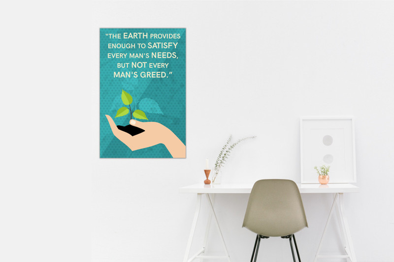 Man's Greed Environment Quote Poster Photographic Paper(18 inch X 12 inch, rolled)