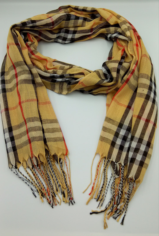 cotton rich Checkered Cotton Viscose Blend Men & Women Fancy Scarf