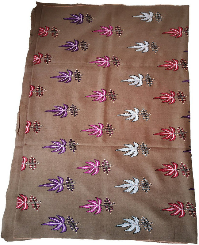 kashmir speciall Pashmina Embroidered Women Shawl(Brown)