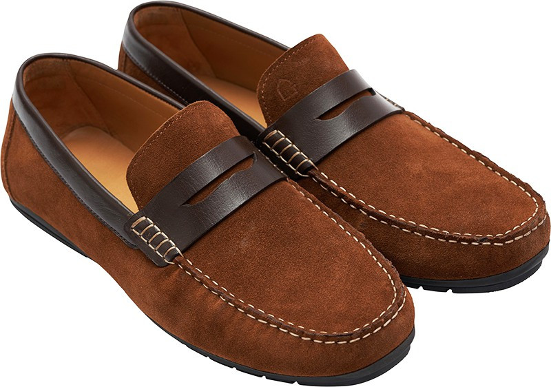 thegarnetz Mocassins with Dual tone Brown suede Leather. Mocassin For Men(Brown)