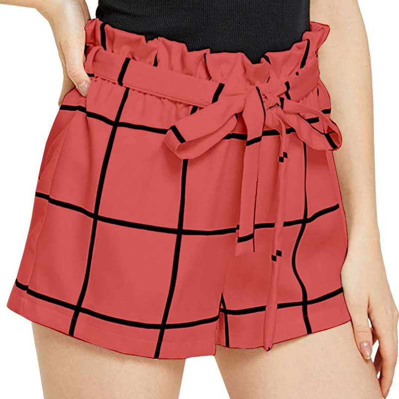 khodal Checkered Women Reversible Pink Regular Shorts