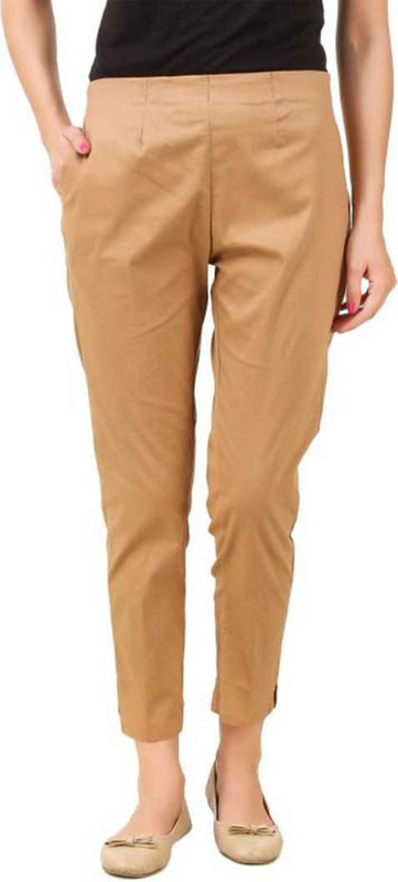 naaz collections Regular Fit Women Beige Trousers