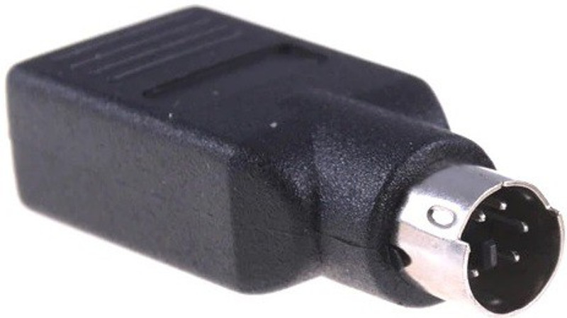 TechGear USB 2.0 Male to Female PS2 Mouse Keyboard Adapter Coupler Converter USB Adapter(Black)