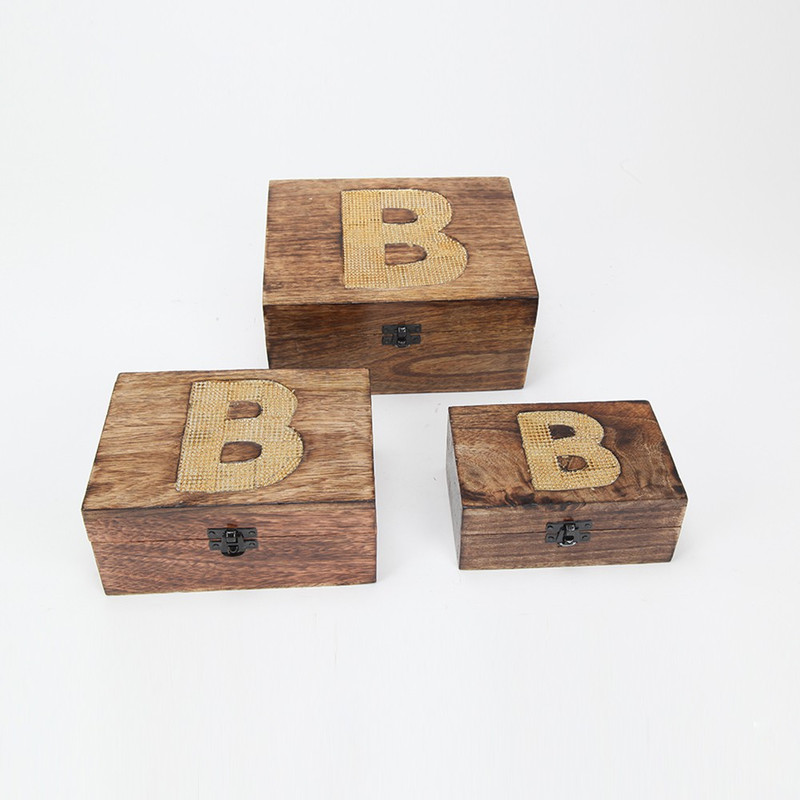 brancley decor Gift Item Wooden Box Set Of 3 Storage Box, Jewellery Box Vanity Box(Wood)