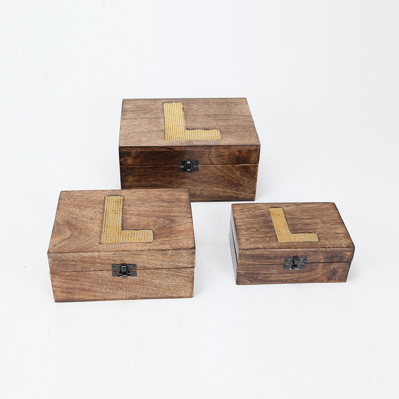 brancley decor Gift Item Wooden Box Set Of 3 Storage Box, Jewellery Box Vanity Box(Wood)