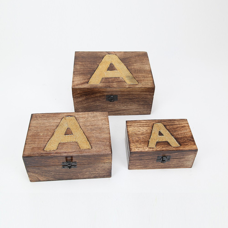 brancley decor Gift Item Wooden Box Set Of 3 Storage Box, Jewellery Box, vanity box, first-aid box Vanity Box(Wood)