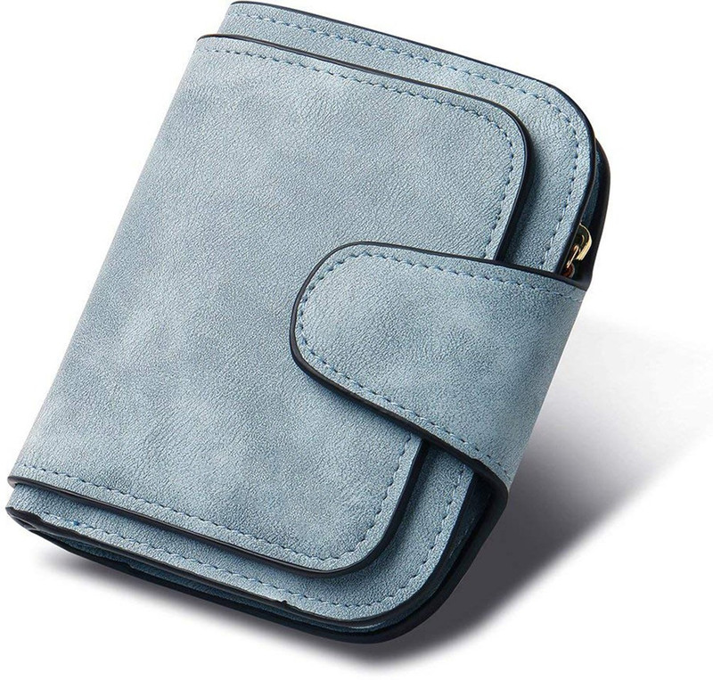 loscco Women Blue Artificial Leather Wallet(12 Card Slots)