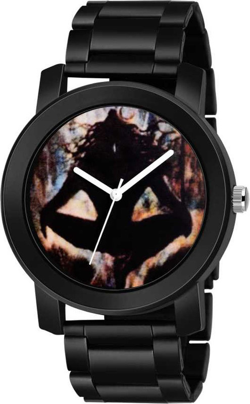 csamon Black Color Metal Strap tap shivai Round desing Stylish Analog 3b Black Metal Strap Analog Watch  - For Men