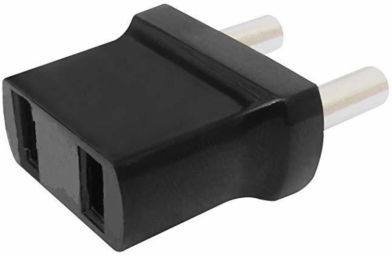 samcon 2 PIN Flat Conversion Plug Worldwide Adaptor(Black)