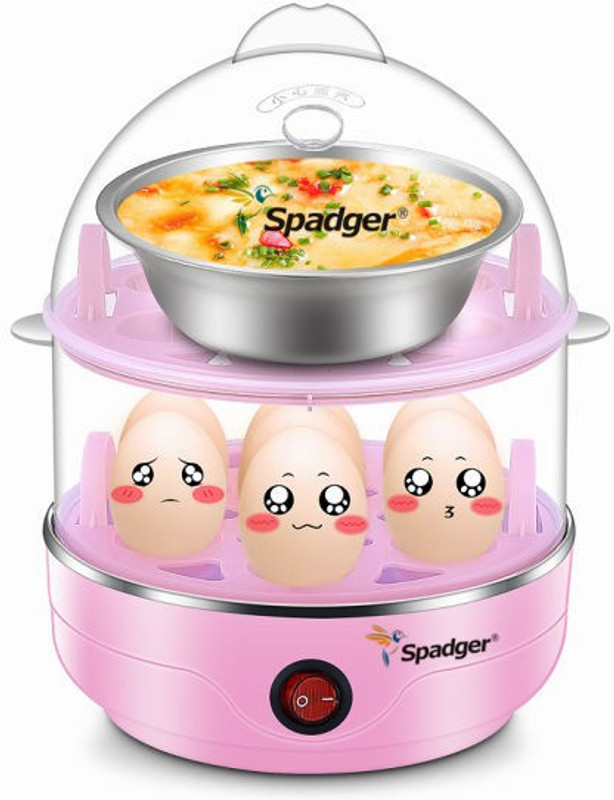 baluda Double Layer Boiler Steamer Electric 2 Layer Egg Boiler Poacher - Compact, Stylish 14 Egg Cooker with Measuring Cup & Steel Bowl Egg Cooker (14 Eggs) Egg Cooker egg boiler Egg Cooker(Multicolor, 14 Eggs)