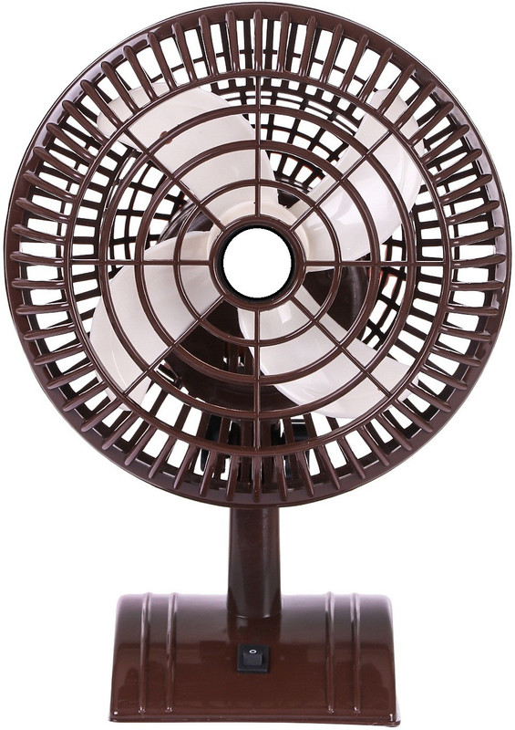 kenvi us Mini Table Fan brown sweety || 9 inch || ISI Approved Copper Motor || 1 year Warranty || Limited Edition || Model –brown sweety 200 mm 4 Blade Table Fan(brown, Pack of 1)