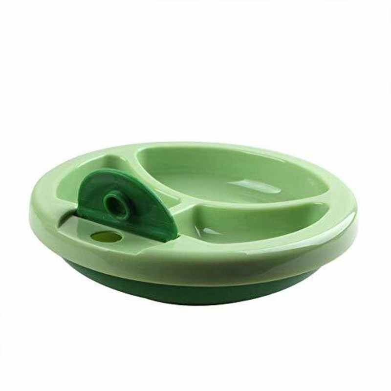 mjshopee Sucking Bowl Cup Children Feeding Warming Plate (GREEN) - Food Grade Plastic (Green)  - Food Grade Plastic(Green)