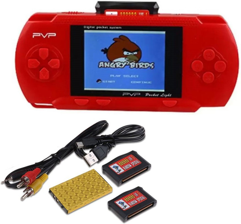 KLUZIE Station Light 3000 8 Bit Portable Game Machine with Built-in Games 8 GB with Mario, DR MARIO, CONTRA, CRICKET GAME, TURTLE, SUPER MARIO, OTHER 3000 FAMOUS GAMES(Multicolor)