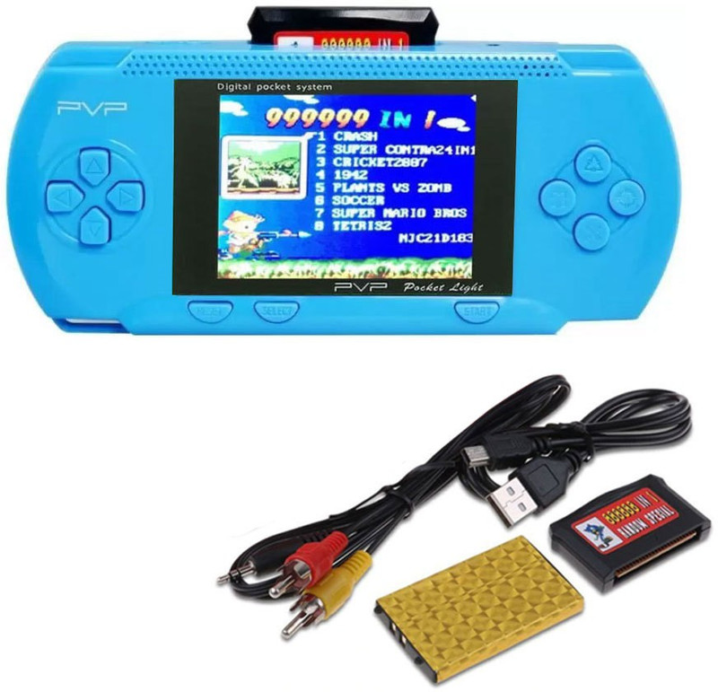 KLUZIE 2.8inch Colorful LCD Screen 8bit Handheld Game Player 8 GB with Mario, DR MARIO, CONTRA, CRICKET GAME, TURTLE, SUPER MARIO, OTHER 3000 FAMOUS GAMES(Multicolor)