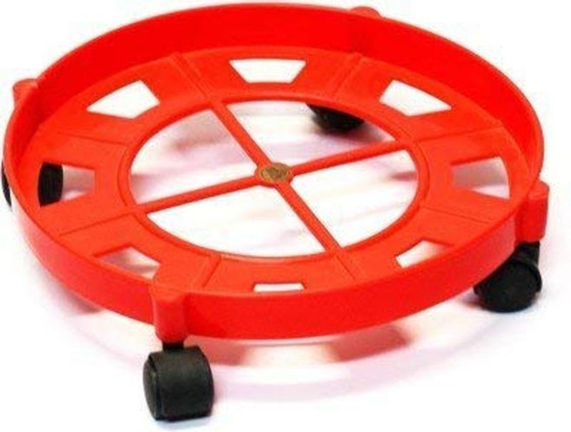 AONTAN UNBREAKLBLE PLASTIC GAS TROLLEY / LPG GAS TROLLEY PLASTIC GAS RACK TROLLEY Gas Cylinder Trolley(Red)