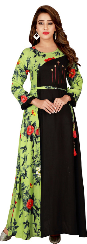 desire creation Flared/A-line Gown(Light Green)