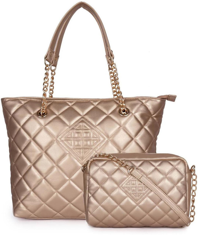 Monokrome New York Women Gold Tote