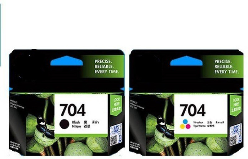 verena HP 704 Black and 704 Colour Ink Cartridge Combo Multi Color Ink Cartridge(Black, Magenta, Cyan, Yellow)