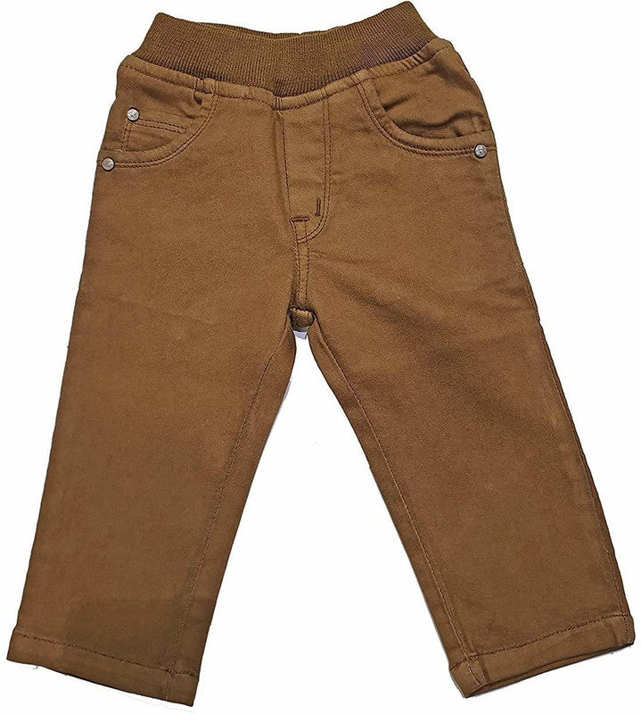 babeezworld Regular Baby Boy's Brown Jeans