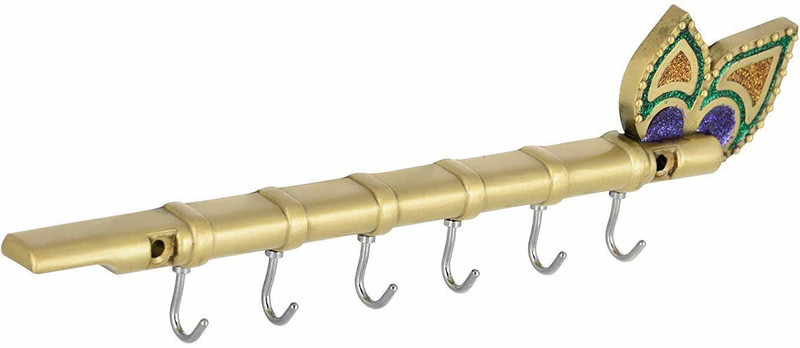 city bath Antique Key Holder (23.5 cm x 6 cm x 1.5cm) Copper Key Holder(6 Hooks)