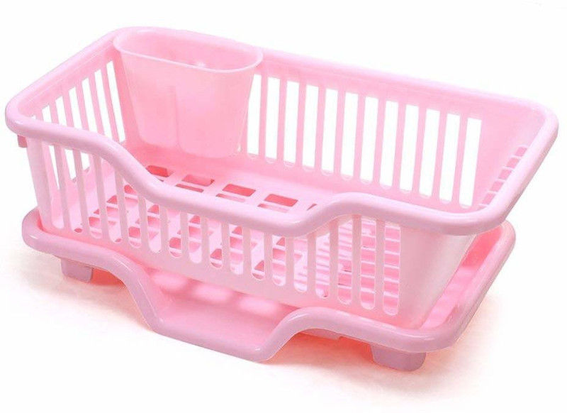 kombuis kitchenware Plastic Kitchen Rack(Pink)