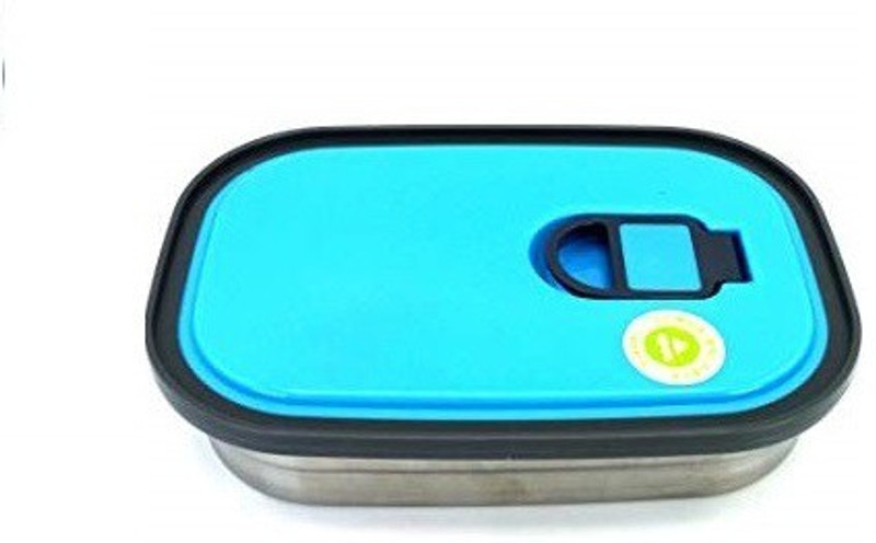 vmoxi Stainless Steel Small Snacks Box for Office and School Air Tight Leak Proof - 350 ml (BLUE) 1 Containers Lunch Box(350 ml)
