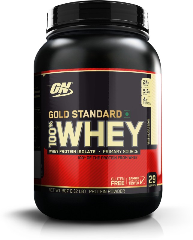 Optimum tion Gold Standard 100% Whey Protein(907 g, Vanilla Ice Cream)