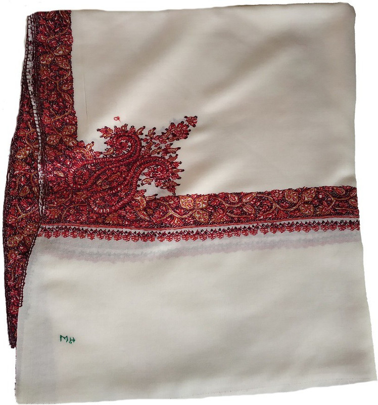 kashmir speciall Pashmina Embroidered Women Shawl(Grey)