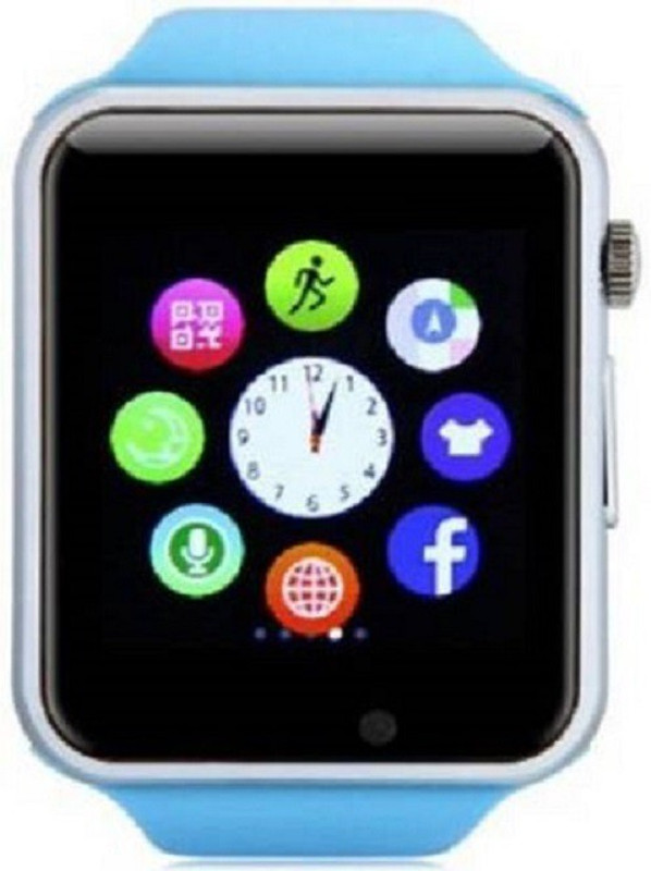 Aybor A1 Bluetooth Smartwatch Blue Smartwatch Blue Strap Free Size