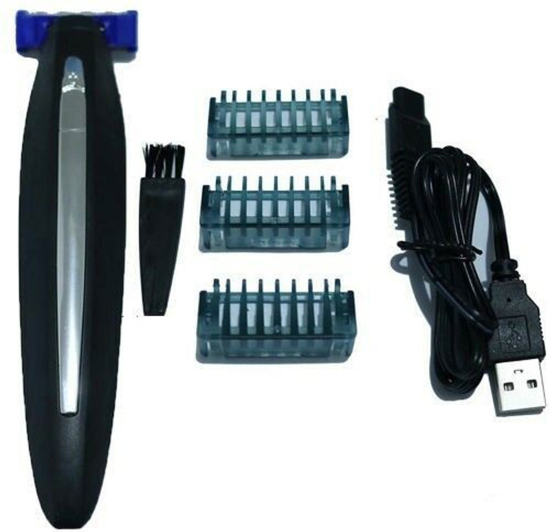 qulity Rechargeable Shaver, Trimmer and Edger Cordless chargeable Trimmer  Runtime: 45 min Trimmer for Men(Black)