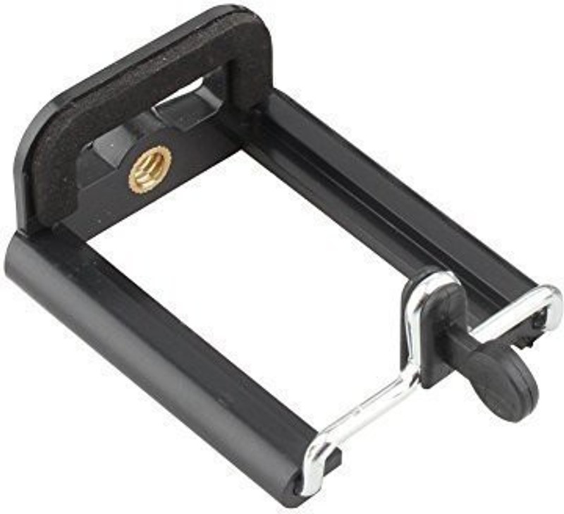 Mokoto Universal Mobile Small Size Camera Selfie Stick Holder Tripod Attachment Tripod Bracket(Black, Supports Up to 500 g)