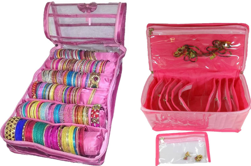 phoenixfaso combo of 6 roll bangle bracelet case jewellery box banlge box jewellery vanity box Vanity Box(Multicolor)
