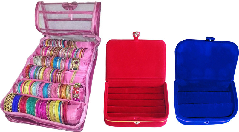 phoenixfaso combo of 6 roll bangle bracelet case jewellery box banlge box vanity box Vanity Box(Multicolor)