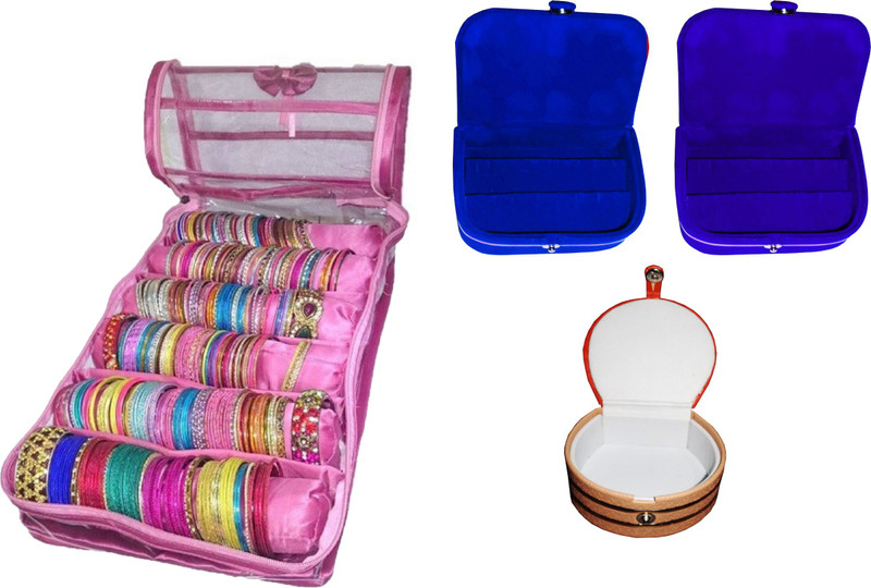 phoenixfaso combo of 6 roll bangle bracelet case jewellery box banlge box vanity box Vanity Box(Multicolor)