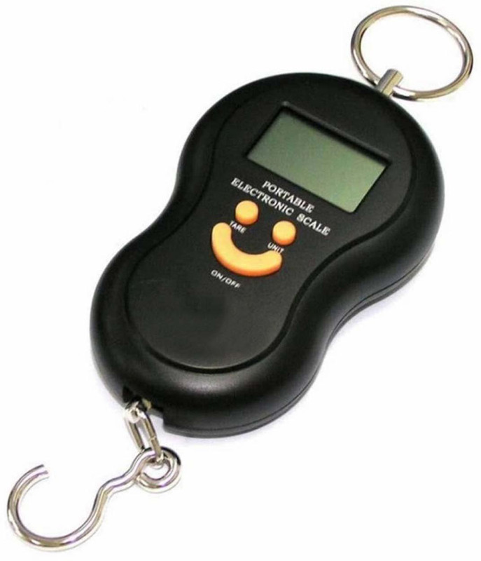 Prabhu Sales 50 Kg Digital LCD Pocket Portable Hanging Luggage Weighing Scale Weighing Scale(Black)
