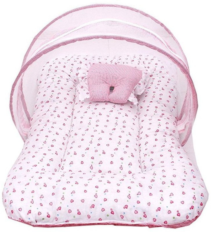 Miss & Chief by Flipkart Polycotton Baby Bed Sized Bedding Set(Pink, 1 Baby Bed, 1 Sleeping Bag)