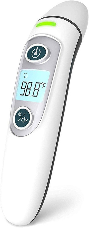 iron shield Forehead and Ear Digital Infrared Thermometer for Babies and Adults Bath Thermometer(White)