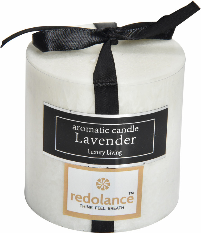 redolance Scented Lavender Wax Candle LBH (cm) 8x8x7 Wax Oz 8.81 Candle(White, Pack of 1)