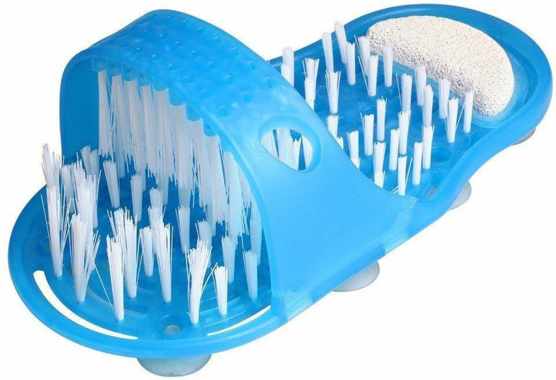 liveonshop Easy Feet Shower Foot Cleaning Slipper with Scrubber Multi Colour(Multicolor)